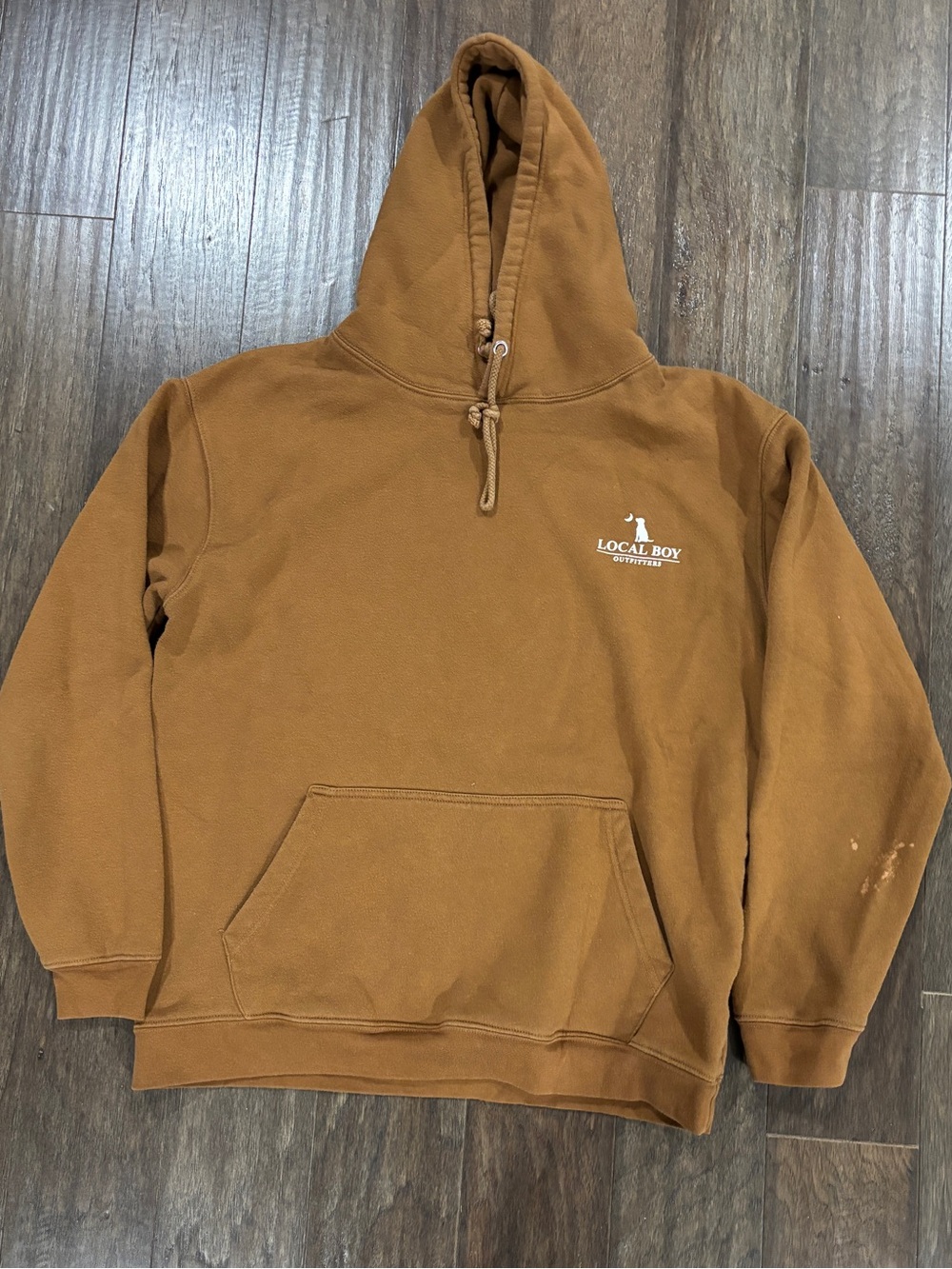 Local Boy Outfitters Brown Hooded Sweatshirt - Men's Pullover Hoodie Large